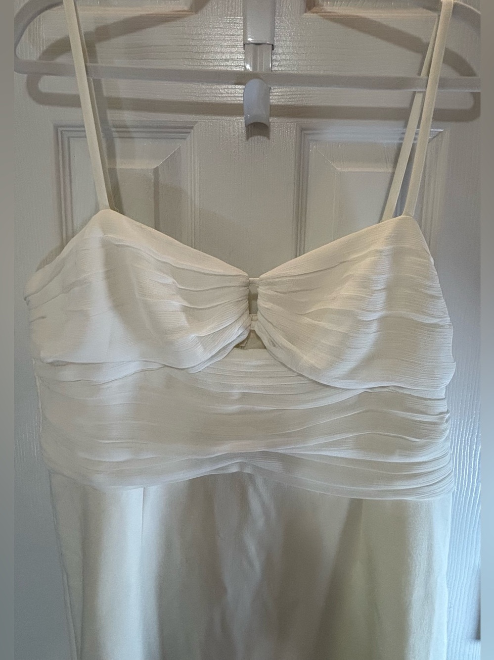 French Connection Summer White Ruched Bust Mini Dress - Picture 3 of 8
